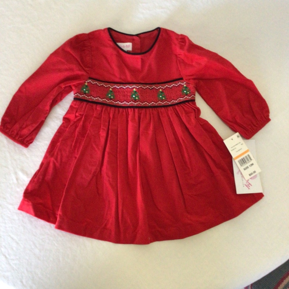 NWT holiday dress, size 12 months.